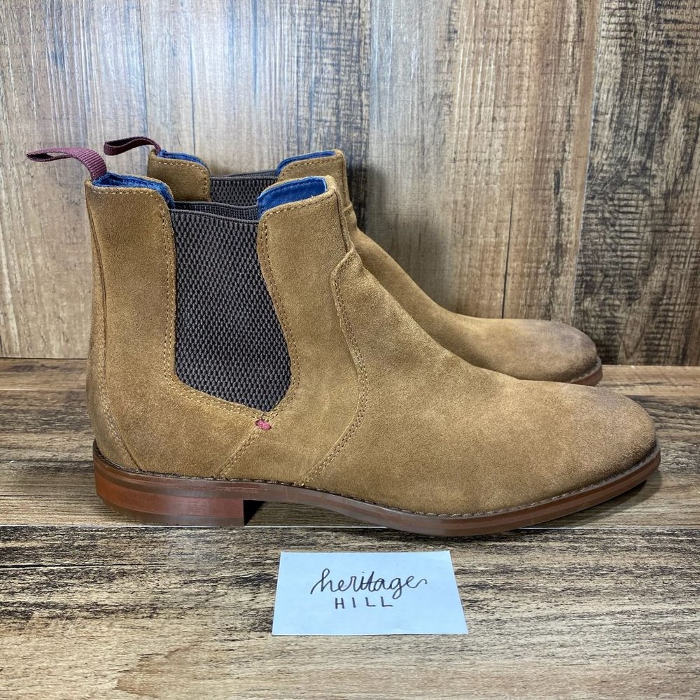 Johnson & Murphy Mens Danby Plain Toe Suede Chelsea Boots- Mens Size 9M
